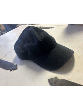 Universal Thread Blank Black Canvas Cap Adult Mens Adjustable Strapback
